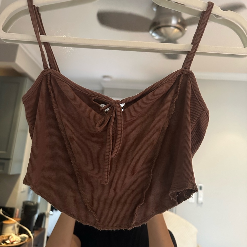 Princess Polly Brown crop top
